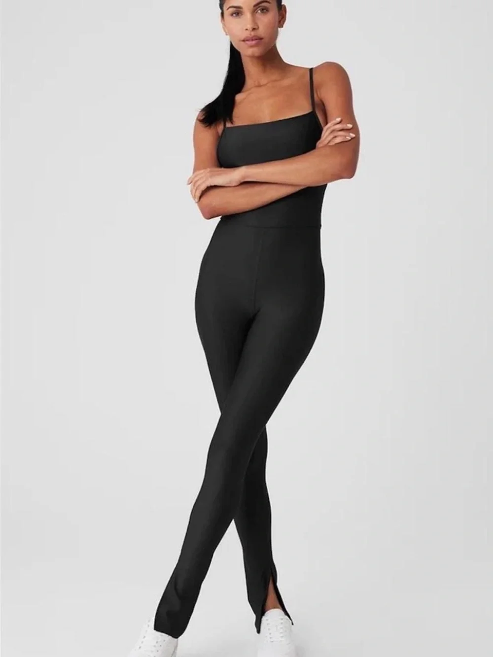 ALO Yoga Airlift Disco Daze Onesie Black XS